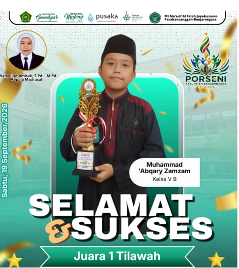 Lantunan Tilawah Penuh Penghayatan, Muhammad ‘Abqary Zamzam Raih Juara 1 PORSENI MI 2026