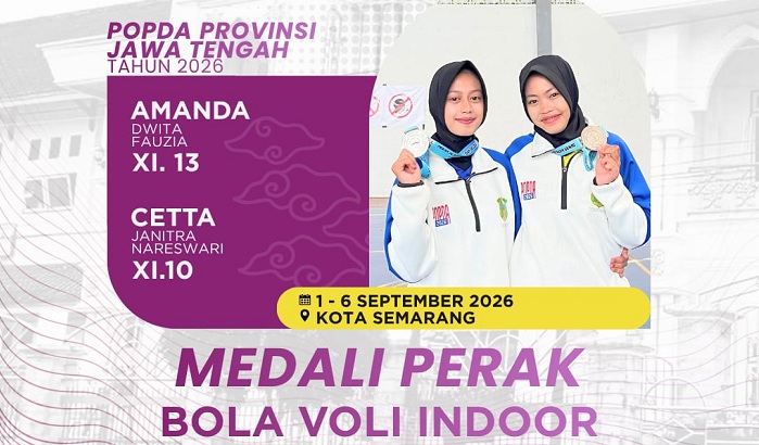 Dua Murid MAN 2 Banjarnegara Raih Perak Voli POPDA PROV JATENG