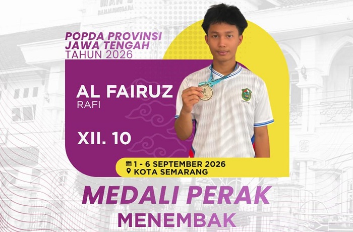 Murid MAN 2 Banjarnegara Raih Perak Menembak POPDA PROV JATENG